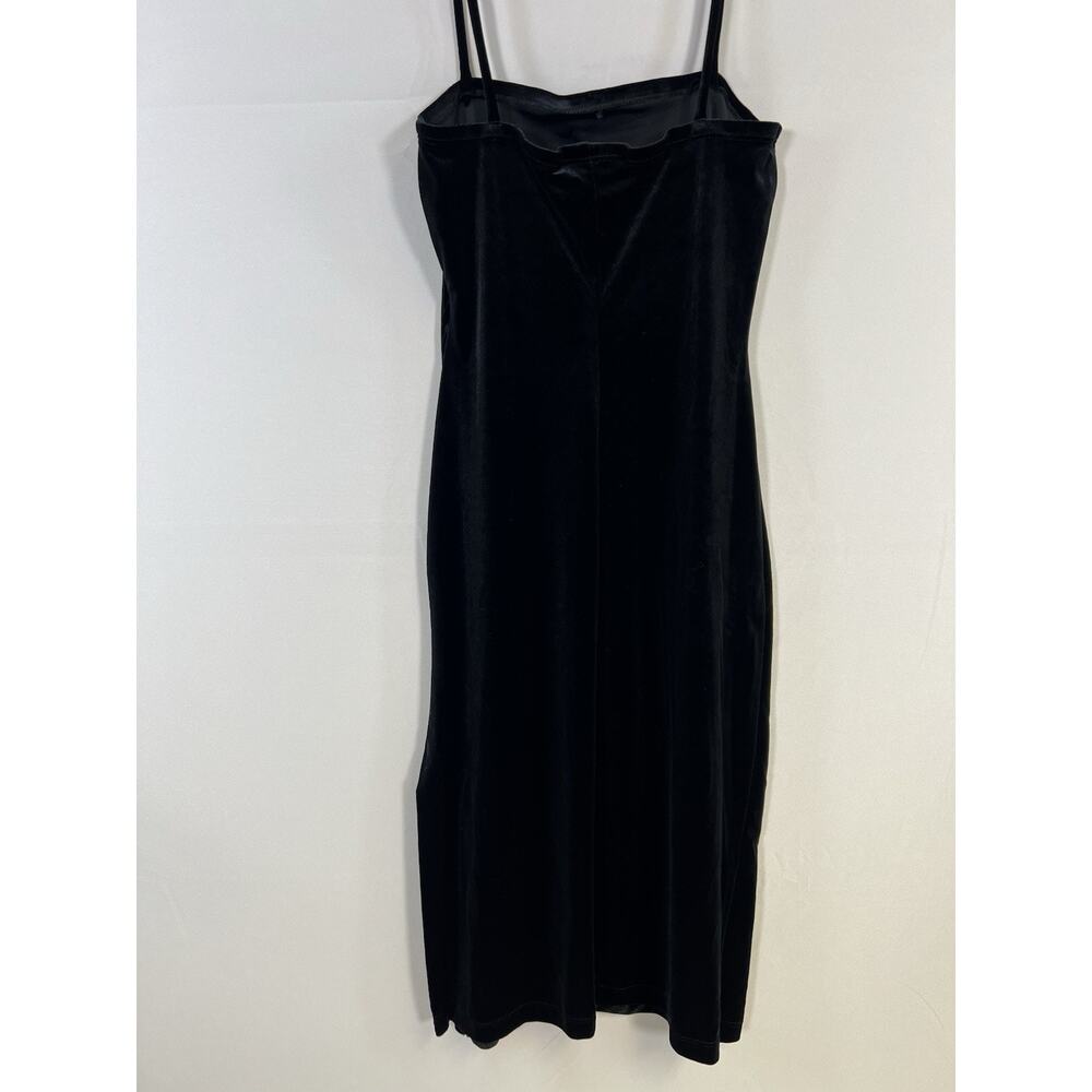VTG Y2K Rampage Black Velour Velvet Floral Slip Dress Women’s M Fairy Grange - Picture 8 of 13